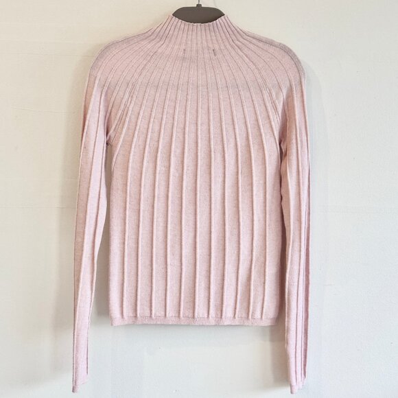 Mango Pink Perkins-neck Ribbed Knit Sweater - Picture 6 of 6